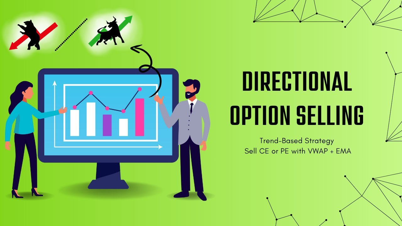 Directional Options Selling — illustration of a trader and a chart with bull and bear icons